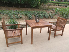 菠萝格一桌两椅