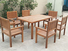 菠萝格桌椅组合