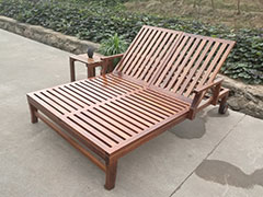 菠萝格户外躺椅