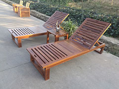 菠萝格高档躺椅