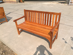 Indonesian Merbau natural Garden Bench Flat Pack - 1.4m