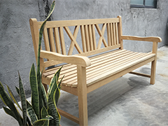 Burmese (Myanmar) teak  Garden Bench Flat Pack - 1.4m