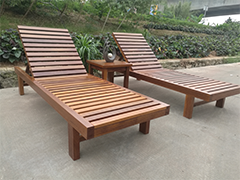 China Sun Lounger Reclining  Indonesian Merbau