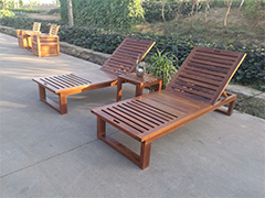 Hardwood  Sun Lounger RecliningIndonesian Merbau