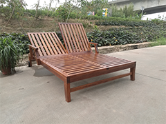 Indonesian Merbau Sun Lounger Reclining-Double chairs