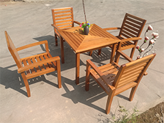 rectangular 4 Seater Rectangular Garden table and chair