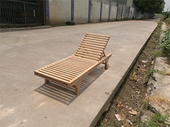 Wooden Sun Lounger Reclining Teak